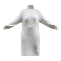 Plus Robe Pull Mi-longue Oversize Crème à Col Roulé -Promos Jupe Éthérée Boutique e682264056ac61eb5bbe330e270a34bb3763bd48 cmz2400 5