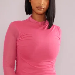 Shape Robe Moulante Rose Vif En Mesh à Col Haut -Promos Jupe Éthérée Boutique e6d6490e50050fcf5447bb4a55ebe37e8543f910 cmy3307 5