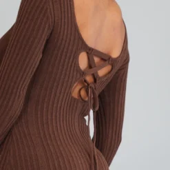 Maternité Robe Moulante De Grossesse Longue En Maille Tricot Chocolat à Nouer Derrière -Promos Jupe Éthérée Boutique e84a8639fb0a0382d023876834d5bc9743d279b6 cna5399 4