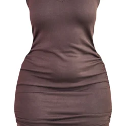 Plus Robe Dos Nu Col En V En Maille Chocolat à Fronces -Promos Jupe Éthérée Boutique e89cab2c3c0a98b5fe0bae526a7a43e78fe78d0e cmw2985 6