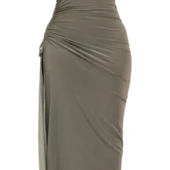 Logic Shape Robe Bustier Moulante Longue Vert Olive à Côtés Froncés Et Ourlet Volanté -Promos Jupe Éthérée Boutique e918ece99b0cf2659e974f8b5eb2a1704393e1d7 cnb7668 5