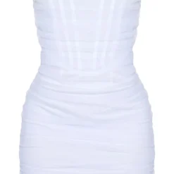 Shape Robe Moulante En Mesh Blanc à Détail Corset Et Fronces -Promos Jupe Éthérée Boutique ebcf7547f90122c35ac67d88b309d2c8ef8c35cf cmo5007 6