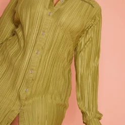 Plus Robe Chemise Plissée Vert Olive -Promos Jupe Éthérée Boutique edd0b0dd2d2304ab1ec8b3b1dd30bde830bc5e85 cmy8459 5
