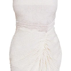 Petite Mini Robe Texturée Froncée Crème à Bretelles -Promos Jupe Éthérée Boutique eedef0f1630db9de9109f7d5d064c4e69ac44151 cne2356 5