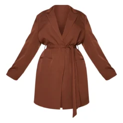 Plus Robe Blazer Chocolat à Taille Nouée -Promos Jupe Éthérée Boutique ef51a50c1cfb75d549884c8a19d0203fec2a47c9 cmt2412 6