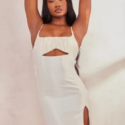 Tall Robe Longue Satinée Crème à Devant Froncé 8 Tall Robe Longue Satinée Crème à Devant Froncé -Promos Jupe Éthérée Boutique f04cef7ef540a4d1995344382a13ef136f427f88 cne2116 4