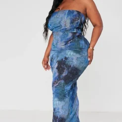 Plus Robe Longue Bustier En Mesh Gris Imprimé Abstrait -Promos Jupe Éthérée Boutique f0e770f2bbe2459b917bab34d7f0327a448447e5 cna9994 3