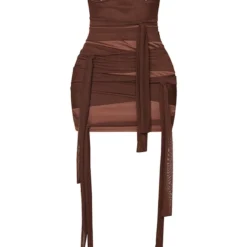 Shape Robe Moulante Marron Chocolat En Mesh à Liens Autour Du Cou -Promos Jupe Éthérée Boutique f5c3f7b1c30e787d0a74447ac5b11a48745ec8ab cmt7559 6