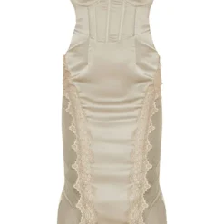 Plus Robe Longue Vert Sauge à Corset Et Parties En Dentelle -Promos Jupe Éthérée Boutique f62e2a94dc8fddfa03f290c7408bf90f00efff9e cne0739 5