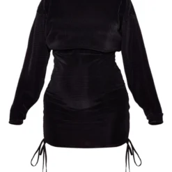 Maternité Mini Robe De Grossesse Moulante Plissée Noire -Promos Jupe Éthérée Boutique f8ee6066113b0dc1bb881cc6a09fb54012e0c060 cne2142 5