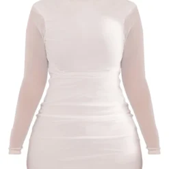 Shape Robe Moulante Blanche En Mesh à Col Haut -Promos Jupe Éthérée Boutique fa06186c13c4dd8e237ea0d08102267bb3fb322c cmy3306 6