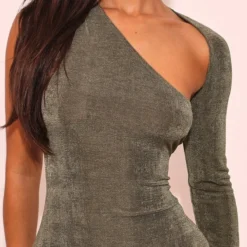 Petite Robe Asymétrique Très Moulante Kaki En Acétate Découpé -Promos Jupe Éthérée Boutique fe93793f061b1d0ae8f281dfcd14ab0526a3f482 cnb9927 4