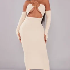 Shape Robe Longue Côtelée Douce Gris Pierre à Col Bardot Nouée Sur Le Devant -Promos Jupe Éthérée Boutique fefc7a2f356ef5b653459d20e9904a2306a51bb0 cmy0757 7