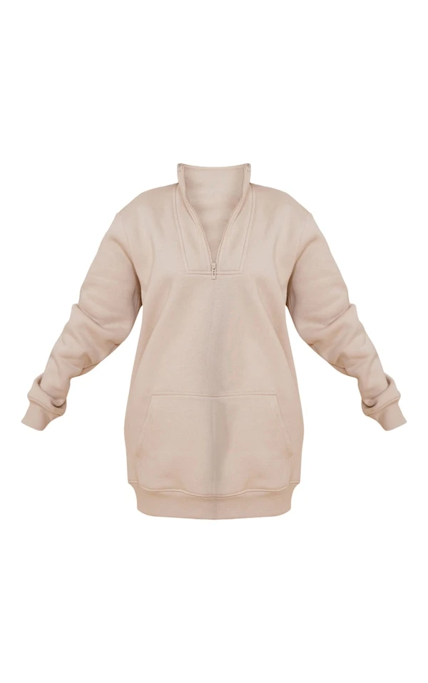 Petite Robe Pull Gris Pierre à Zip Trois Quart 5 Petite Robe Pull Gris Pierre à Zip Trois Quart – Image 5